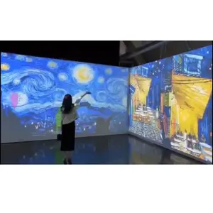 ผนังแบบโต้ตอบ 5M * 96M 3D lmmersive การทําแผนที่โปรเจคเตอร์ 3D โฮโลแกรมศิลปะพิพิธภัณฑ์นิทรรศการดิจิตอล