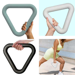 Haltère triangulaire en silicone souple <span class=keywords><strong>pour</strong></span> Pilates, amortissement silencieux au sol, sans dommages, logo personnalisé, faible MOQ, poids triangulaire d'exercice - Product Image 3