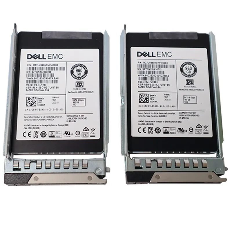 Disque dur interne 2.5 SATA 6Gbps dell ssd 480Gb 960Gb ssd pour serveur DELL