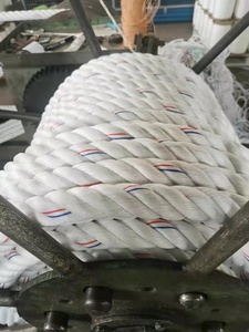 高強度撚り 白 3打ち ポリプロピレン ロープ (6mm, 10mm, 12mm, 16mm, 20mm, 24mm, 28mm) – マリン・漁業・梱包用PPロープ - Product Image 2