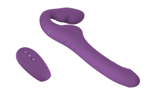 Vibrador con correa de succión/lamer y vibración, 3 motores, diseño Flexible de doble punta, juguete sexual lésbico - Product Image 2
