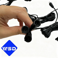Cable de Alimentación de Doble Conductor UL2468 22AWG con Conector Jack de 2.1mm a 2 Pines, Longitud Personalizada, para Controlador LED y Cámara de Seguridad