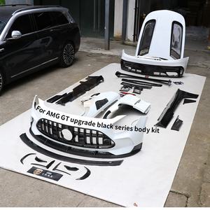 Halb-Carbon-Fiber-Auto-Frontstoßstange Motorhaube Heckspoiler Seitenschweller <span class=keywords><strong>Bodykit</strong></span> für Mercedes-Benz AMG GT <span class=keywords><strong>Black</strong></span> <span class=keywords><strong>Series</strong></span> - Product Image 1