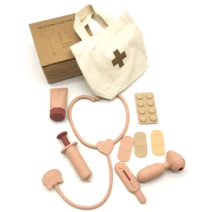Educational Pretend Play Silicone Doctor's Medical Play Set Kit,Kids Pretend Role Play For Boys And Girls