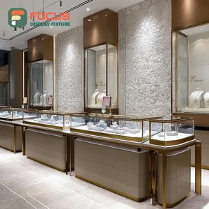 High Visibility Designer Jewelry Showcase Metal <b>Frame</b> Brand Store Glass Showcase - Product Image 2