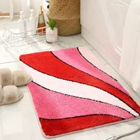 Rechteckiges gestreiftes Muster Tufted Business Style Teppich Maschinen gefertigte Plüsch pfahl höhe Boden matte Maschinen wasch bar für zu Hause