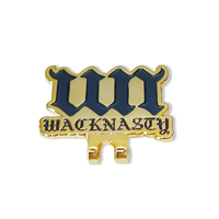 Clips de bord de casquette en métal plaqué antique personnalisés, en gros, avec logo naturel personnalisé, pour casquettes de baseball tendance, épingles en émail souple avec cristal