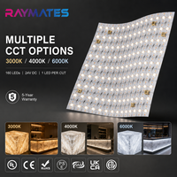 Feuille LED Flexible Découpable SMD2835 160 LED/pièce IRC>90 Panneau LED 24V DC Ultra Mince avec Lentille pour Plafond, Publicité et Rétroéclairage