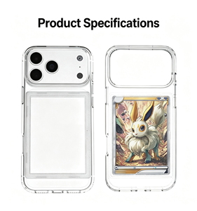 <span class=keywords><strong>Funda</strong></span> <span class=keywords><strong>Transparente</strong></span> para Teléfono con Ranura para Tarjetas TCG, Compatible con <span class=keywords><strong>iPhone</strong></span> 17 18 Pro Max, Deslizable Lateralmente, Antigolpes, Venta al Por Mayor - Product Image 2