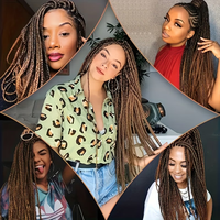 Cheveux synthétiques pré-étirés pour tressage facile, texture Yaki, colorés et personnalisables en gros
