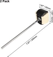 White Felt Bass Drum Beater Set Accessory Parts for Drum Pedals for Musical Instrument Players