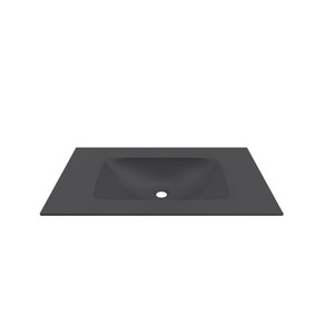 Kamalu Furniture Collection 80,5 cm Negro Opaco Keratek Lavabo de Baño - Product Image 1