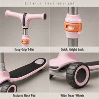 Trottinette pliable à 3 roues pour enfants, en acier et PVC, pour bébés et tout-petits, utilisation en extérieur