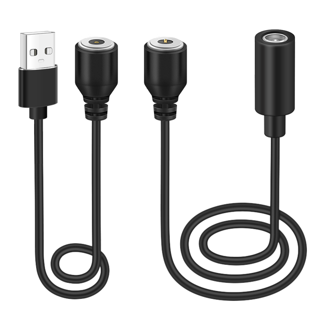 50mm DC Cable Connector & USB Magnetic Charging Connectors Kit 10mm Round 2 Pin Magnetic DC Wire Connector