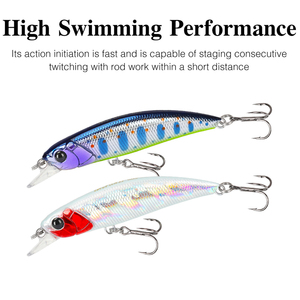 Leurre de pêche mé<span class=keywords><strong>n</strong></span>é appâts durs artificiels naufrage nouveau matériel 60mm 6.5g Jerkbait Wobbler truite brochet bar - Product Image 3