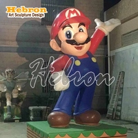 Venta Especial: Decoración de Jardín, Diseño de Anime, Figuras de Mario y Luigi de Tamaño Real, Hechas a Mano en Fibra de Vidrio y Resina, Pintadas a Mano