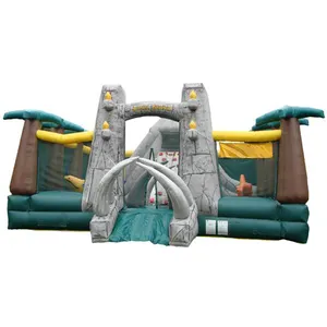Jurassic Adventure Inflatable Bounce House Combo Wholesale Jumping Castle