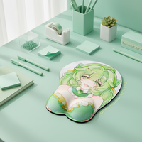 Tapis de souris personnalisé avec impression par sublimation sur tissu, repose-poignets 3D en gel de silice antidérapant, tapis de souris anime