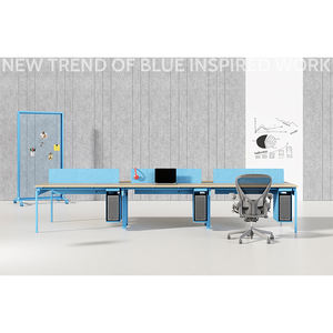 Escritorios y Estaciones de Trabajo Modernos de Oficina con Divisiones de Escritorio Personalizadas para Áreas Abiertas, de Madera, para Computadoras Portátiles - Product Image 3