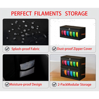 Boîte de rangement pliable pour filament d'imprimante 3D, capacité de 6 bobines de 1 kg (PLA, PETG), fenêtre transparente, étanche, durable, organisateur de filament