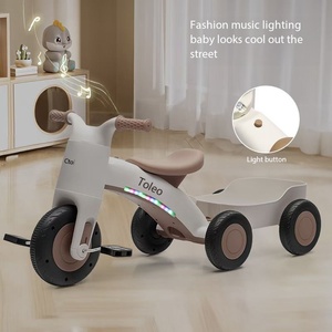 Tricycle en plastique pour enfants à 3 roues avec remorque de rangement amovible, musique intégrée, vélo pour tout-petits de 6 mois à 6 ans - Product Image 5