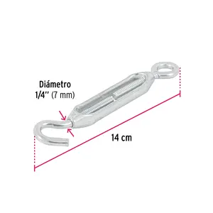 Master con 144 unidades Tensor de zinc 1/4 'gancho-anillo, FIERO - Product Image 1