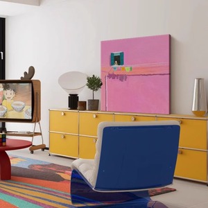 SJ Pink Arte Abstracto Mural sala de estar decorativo impreso pintura colgante para comedor entrada dormitorio lienzo pintura de pared - Product Image 5