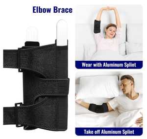 Elleboogsteun, Verstelbare Elleboogsteun Met Twee Verwijderbare Metalen Spalken, Armstabilisator Gewrichtspijnverlichting - Product Image 6