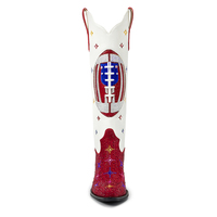 WETKISS Vente en gros usine Bottes de sport scintillantes à cristaux pour le jour du match, Bottes de football à strass, Bottes de cow-boy, Bottes western pour femme, Bottes de cowgirl