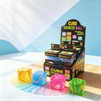 Juguete Antiestrés de Gelatina Transparente con Diseño de Cubo de Hielo, Juguete Sensorial de Cristal Suave y Elástico para Aliviar el Estrés