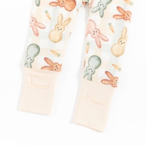 Baju Bayi Motif Kelinci Paskah Miozing Pastel Grosir Bahan Bambu Elastis Bernapas Romper Bayi Musim Panas Bambu - Product Image 6