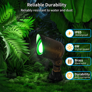 Éclairage de jardin <span class=keywords><strong>LED</strong></span> extérieur étanche IP65 24V MR16 RGBW en laiton, éclairage paysager 6W basse tension RGBW - Product Image 2