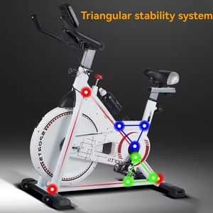 <span class=keywords><strong>Vélo</strong></span> de spinning électromagnétique à résistance personnalisable ultra silencieux, <span class=keywords><strong>compact</strong></span> et pliable, <span class=keywords><strong>vélo</strong></span> d'appartement pour la gym - Product Image 3