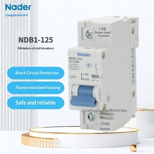 Interruptor Automático Miniatura Nader Shanghai <span class=keywords><strong>Liangxin</strong></span> NDB1-125, Interruptor de Aire de 2P de Bajo Voltaje, Protección Contra Cortocircuitos Domésticos de 3P - Product Image 2