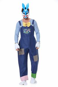 Ensemble de costume de <span class=keywords><strong>lapin</strong></span> sur le thème de Pâques - Ensemble haut et salopette unisexe pour adultes en polyester - Product Image 4