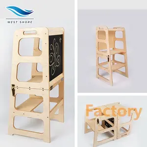 Mobili Montessori torre di legno per bambini torre di apprendimento per bambini sgabello per bambini sgabello per bambini prodotti per l'aiuto della cucina