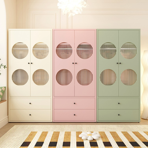 Armoire en fer |   Armoire de rangement pour vêtements d'enfants non toxique |   Casier métallique moderne pour chambre à coucher |   Simple, économique, réglable - Product Image 5