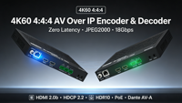 4K60 4:4:4 18Gbps Dante AV Üzerinden IP ile JPEG2000 IP Matris HDMI Kodlayıcı/Kod Çözücü Video Duvar İşlemcisi, PoE Desteğiyle 9x9'a Kadar Video Duvarları Oluşturabilir