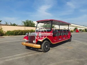 Open Door Four Wheeler Mini Tourist Vintage Electric Sighseeing Car with Lead Acid Battery 4-17 Seats <b>Garden</b> Reception <b>Cart</b> - Product Image 2