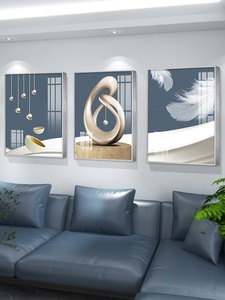 Decoración de pared pintura de pared abstracta para sala de estar luz restaurante de lujo cristal porcelana diamante decoración marco - Product Image 4