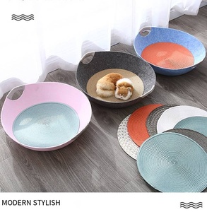 Toptan sevimli yuvarlak dayanıklı keçe pet kedi köpek yatağı - Product Image 6