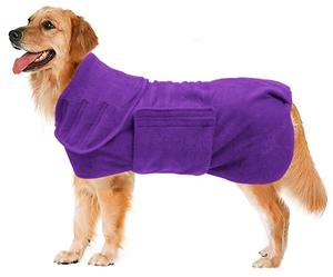 Peignoir de bain super absorbant Petdom pour animaux de compagnie, serviette de séchage rapide en microfibre luxueusement douce pour chiens - Product Image 1
