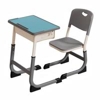Ensemble de bureau et chaise d'école modernes en gros – Mobilier de classe réglable pour l'étude des élèves – Table confortable