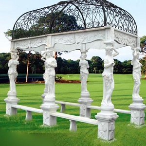Piedra <span class=keywords><strong>de</strong></span> mármol Natural espeleología jardín línea pérgola gazebo para venta - Product Image 3