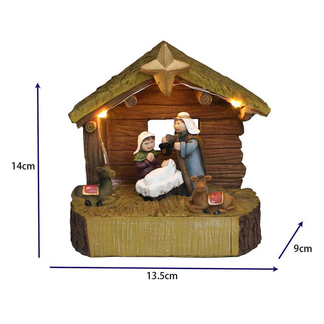 Crèche avec lumière LED