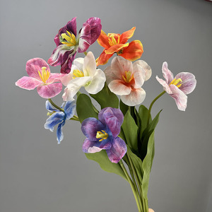 BF-A388 - 50 Tulipanes Artificiales Realistas <span class=keywords><strong>de</strong></span> Plástico para Decoración <span class=keywords><strong>de</strong></span> Bodas, Fiestas y Hogar, Arreglos Florales para <span class=keywords><strong>el</strong></span> Día <span class=keywords><strong>de</strong></span> la Madre y Navidad - Product Image 1