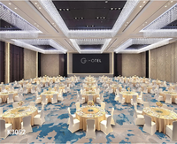 Moquette murale pour salle de banquet, moquette commerciale ignifuge et résistante à l'usure pour projets hôteliers et de clubs
