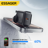 ESSAGER ES-CD53 UK US EU 20W 30W PD Mini Cargador de Pared Portátil de Viaje Tipo USB C de Carga Rápida para Teléfono Móvil