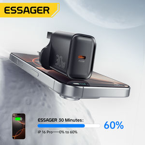 ESSAGER ES-CD53 UK US EU 20W <span class=keywords><strong>30W</strong></span> PD QC3.0 Mini Portable Voyage Mur Type <span class=keywords><strong>Usb</strong></span> <span class=keywords><strong>C</strong></span> <span class=keywords><strong>Chargeur</strong></span> Rapide de Téléphone Portable pour Iphone Pad - Product Image 2