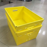 Boîte de rangement empilable en PP Boîte fourre-tout ondulé emboîtable en plastique Corex Boîte postale Fourre-tout postal en plastique ondulé